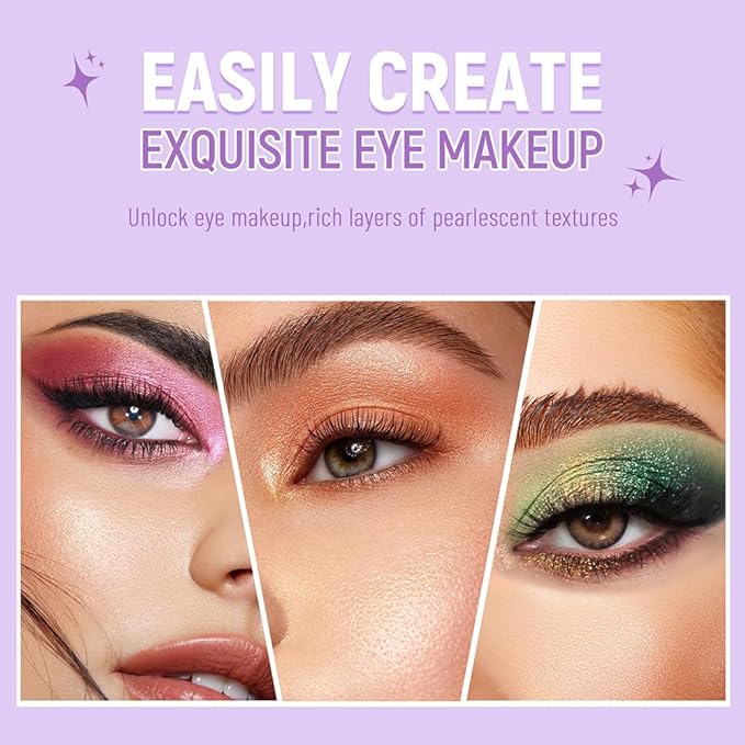 Light Green Shimmer Eyeshadow Green Double Colors Palette, High Pigment Eye Shadow Powder, Blendable Smooth and Texture Waterproof, Smudge-proof, Durable and Long-lasting Makeup Palette 02#