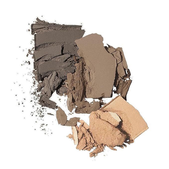 3-Color Eyebrow Powder Palette, Brow Powder Filler Kit With Mirror Brow Brush, Waterproof Neutral Eye Makeup for Women, Smudge-proof