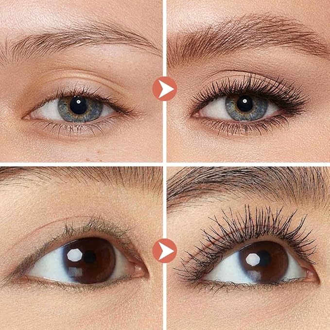 2025 New Lengthening and Curling Mascara, Sweat-proof Volumizing for Dramatic Lashes, Smudge Resistant Mascara for Oily Skin, Eye Makeup for Busy Women (Brown)