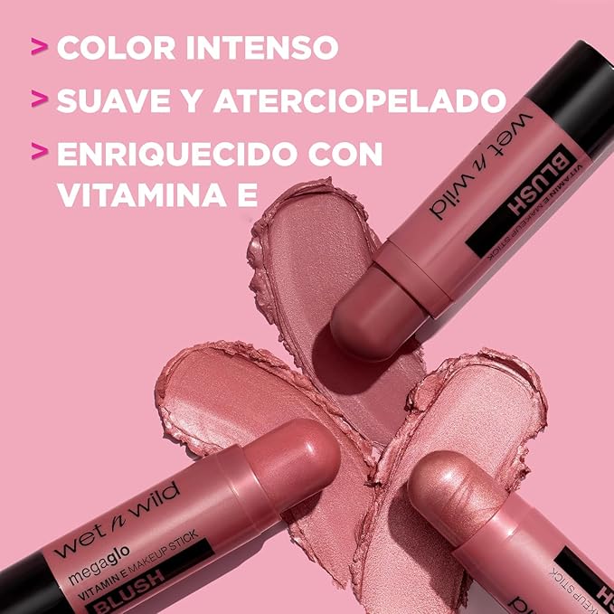 wet n wild MegaGlo Makeup Stick, Buildable Color, Versatile Use, Cruelty-Free & Vegan - Current Jam