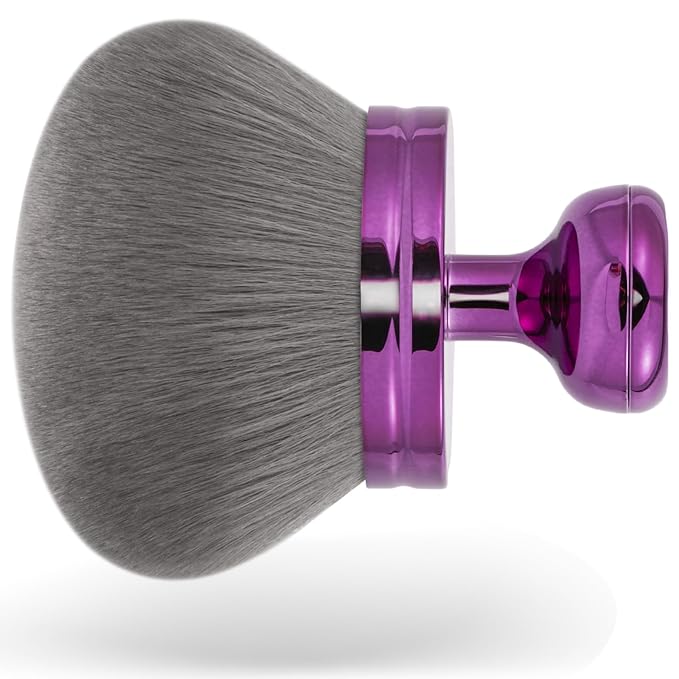 UNIMEIX Extra Large Body Makup Brush for Self Tanner with Drawstring Bag, 3.2 Inch Blend and Blur Body Sunscreen Applicator for Face, Legs, Body, Cream and Foundation (Purple)
