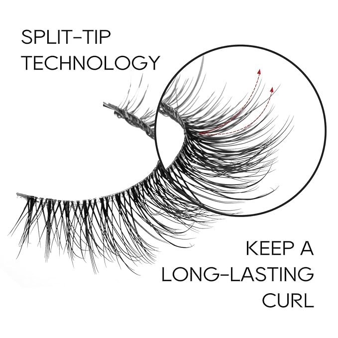 Frihappy Lashes Wispy Natural Lashes Natural Look Natural Eyelashes Wispy Eyelashes False Eyelashes Natural Fake Lashes Clear Band Lashes SP59