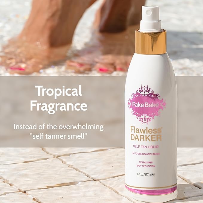 Fake Bake Flawless Darker Self-Tanning Liquid Spray with Bronzing Compact
