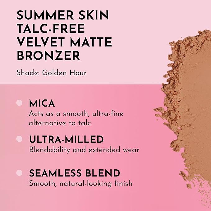 LAWLESS Women's Talc Free Velvet Matte Bronzer, Golden Hour, 0.3 oz/ 11 g