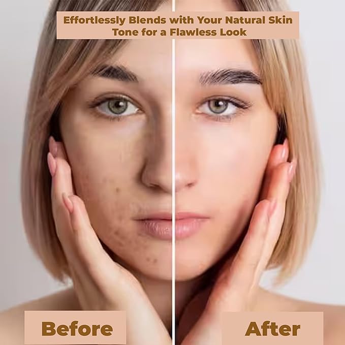 Foundation 4 in 1 - Medium Spectrum with SPF 50+, Anti-Aging, Concealer, Sun Protection, Hydrating Color Changing Foundation Makeup Liquid, Full Coverage Concealer, Waterproof and Sweatproof