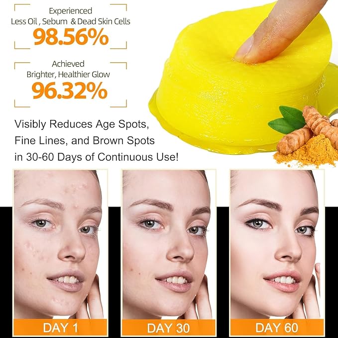 Turmeric Remover Wipes, Exfoliating Face Cleansing Pads with Aloe vera & Centella Asiatica for Hydrating, Moisturizing & Calming for Sensitive Skin, 40ct