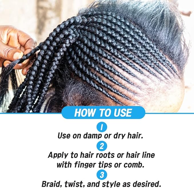 The MORE Crazy Conditioning Shining Braiding Gel, Extra Extreme Hold for All Hair Types, 10.1 Fl Oz, Clear Styling Gel, Nourishes Scalp, Promotes Hair Growth