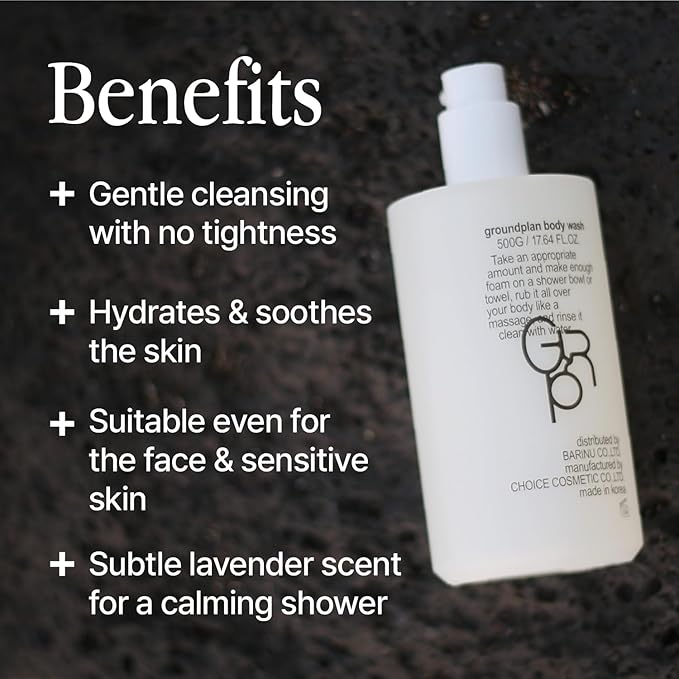 Body Wash 16.9 fl oz – Mild Low pH Cleanser with Plant-Based Surfactants for All Skin Types, Gentle Moisturizing Formula, Face-Safe Vegan Body Cleanser