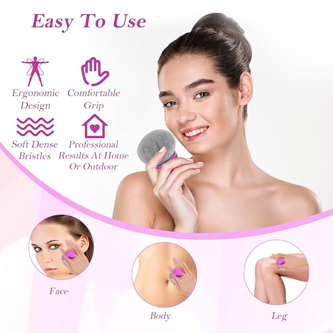 Extra Large Self Tanning Brush,Body Makeup Brush for Self Tanner Wide Head Makeup Blender Oval Foundation Blend Tool Tan Back Applicator Face Body Cosmetics Tool
