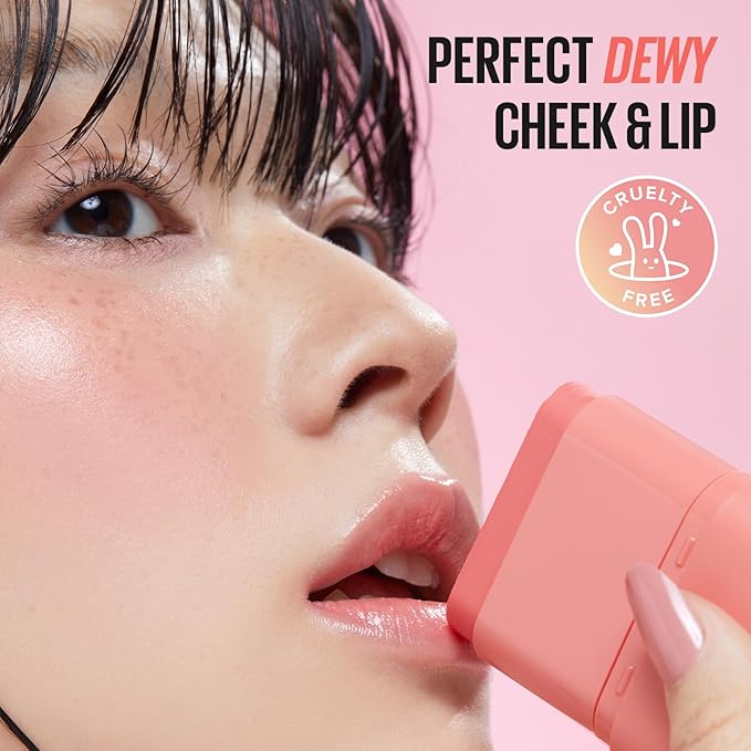 Kaja Cheek & Lip - Dewy Bar 04 Fig Smoothie | Creamy Blusher and Balm Multi-Stick, 45% Moisturizing Oil, Apple Extract, Vitamin-Hyaluronic Acid Infused, High Shine, 10g