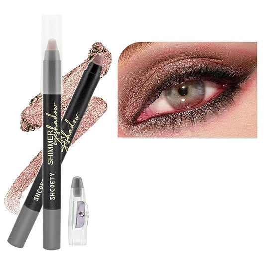 Cocoa Brown Eyeshadow Stick, Blendable Creamy Eye Brightener Stick, Waterproof Eyeshadow Pencil Long Lasting Crayon, Smooth Shimmer Eye Shadow Highlighter Eye Liner Makeup.#10 Cocoa Brown