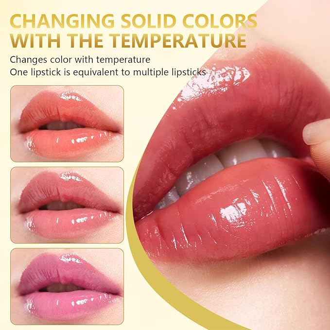 Color Changing Lipstick - Transferproof Moisturizing Lip Balm, Transparent to Pink Long Lasting Lip Tint, Hydrating Non-Stick Natural Lipstick