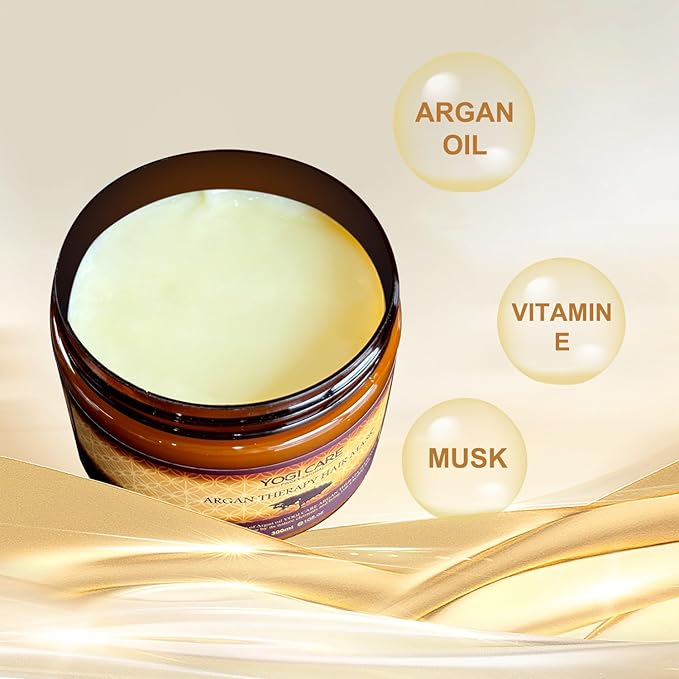 Moroccan Argan Oil Hair Mask Deep Moisturizing & Nourishing Treatment for Dry, Damaged, Frizzy Hair – Enriched with Vitamin E, Antioxidants, & Fatty Acids – 300ml/10.15 oz
