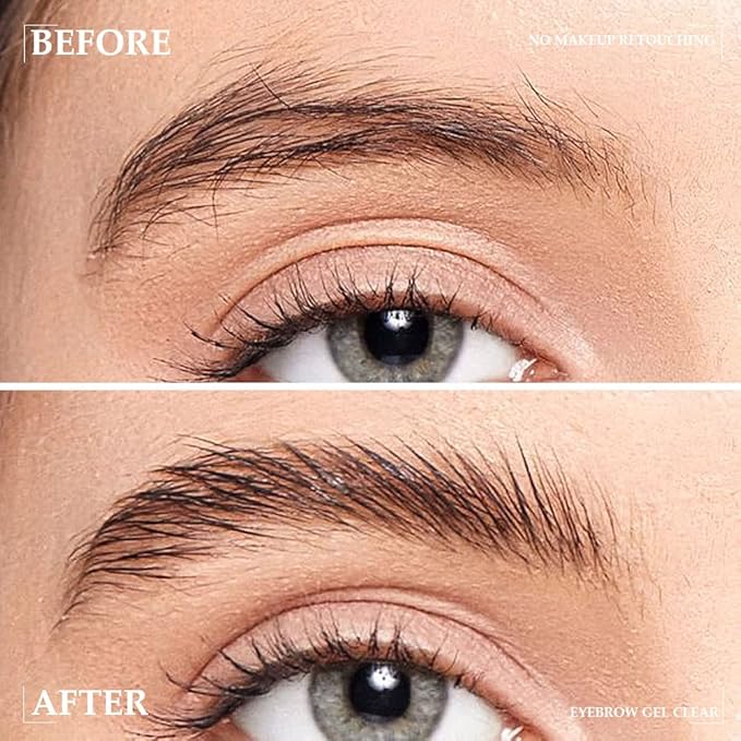 BINGBRUSH Tinted Thickening EYE Brow Glue Mascara,Brow Fast Sculpt,Waterproof, Transfer-proof, Brush to Fill in Eyebrows and Cover Gray Hairs - Cruelty Free - Light Medium Brown (2Pcs 09 transparent)