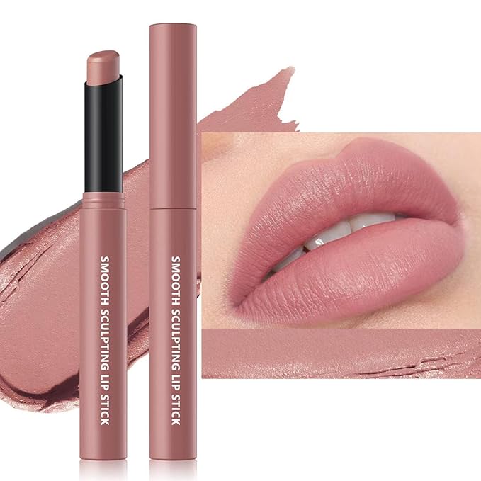 Long Lasting Waterproof Matte Nude Lipstick - Perfect for Daily Commute # 01