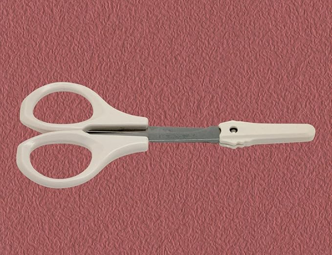 Eyebrow Scissor 4 Inch Trimming Manicure Lash Scissors for Multi-Purpose Cuticle Pedicure Beauty Grooming Kit for Nail, Eyelash, Dry Skin, Striaght Blade (White_Straight)