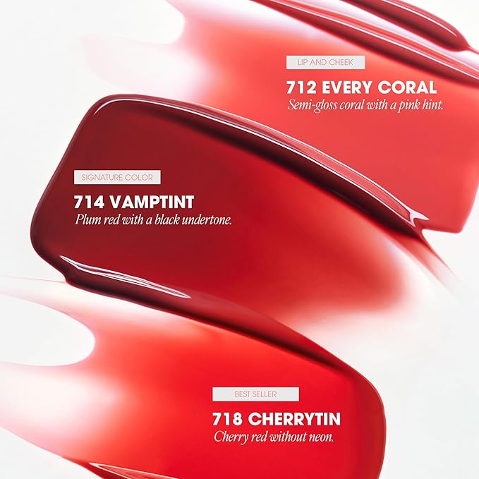 NARCISSISM LIP TINT 712 EVERY CORAL, Soft Shine Tinted Lip Stain, Conditions Lips + Gives a Natural, Dewy Flush (4.5g, 0.01 oz.)