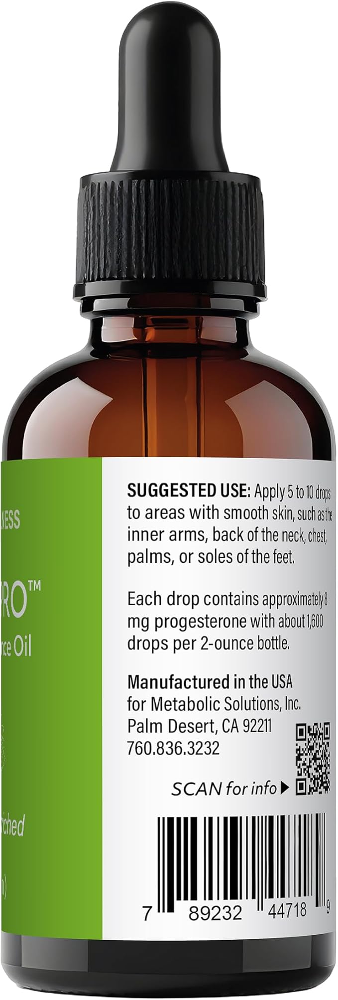 Platt Wellness Platt Pro Natural Balance Oil – 2 oz Bio-Identical USP Progesterone + Vitamin E in MCT Oil Base for Hormonal Balance – Soy-Free, Paraben-Free, Made in USA
