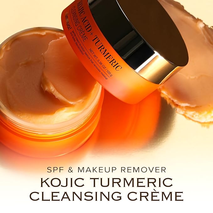 KOJIC ACID TURMERIC CLEANSING CREME| Balm to Oil Cleanser | Makeup Remover Cleansing Cream | No Eye Stinging 100ml / 3.38 Fl Oz