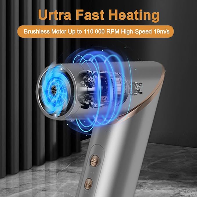 5 in 1 Hair Dryer Brush Set Air Hair Styler Curling Negative Ionic Foldable Hot Air Hair Dryer Brush, Hair Styling Tool for Curling Waves Straightening Volume Blowout Styles