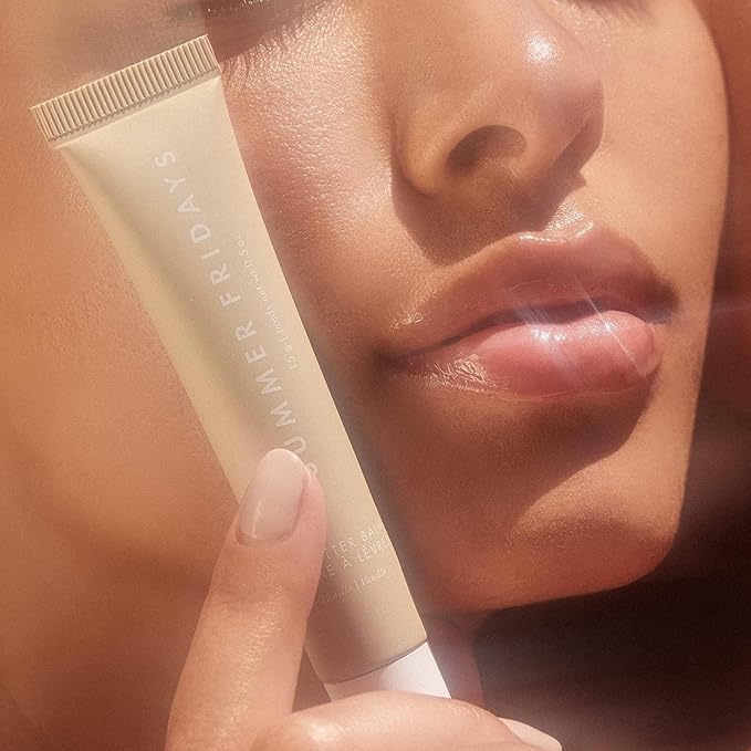 Summer Fridays Lip Butter Balm - Conditioning Lip Mask and Lip Balm for Instant Moisture, Shine and Hydration - Sheer-Tinted, Soothing Lip Care - Vanilla (.5 Oz)
