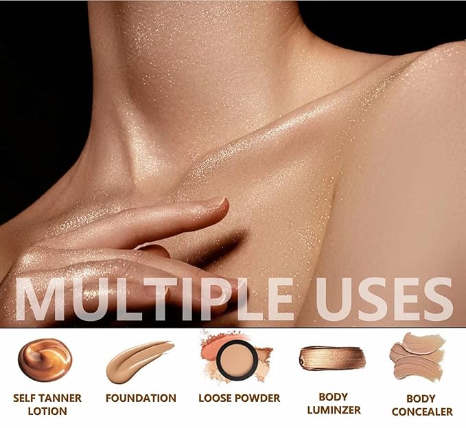 Self Tanner Brush - Large Body Makeup Brush for Self Tanner, Kabuki Blend Applicator for Body Coverage Perfector Foundation Makeup Tanning Lotion, Fake Tan, Tanning Mousse, Sunless Tan