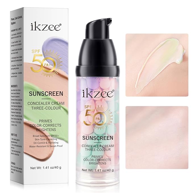 Primer for Face Before Makeup - Face Primer with SPF50+/PA++++｜Moisturizing & Brightening and Water & Sweat Resistant｜Make up Primerr｜Protecting & Repairing Base Makeup 1.4oz