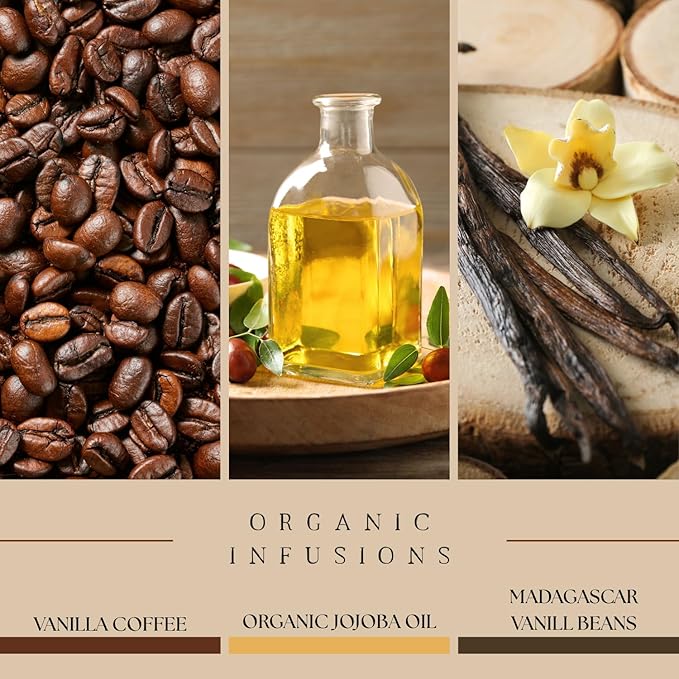 100% Grass-Fed Whipped Tallow Balm & Organic Jojoba Oil infused with Organic Madagascar Vanilla Beans/vanilla coffee: face & body moisturizer for dry, sensitive skin/eczema, (VANILLA LATTE)