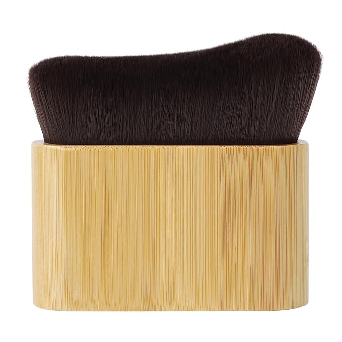 Self Tanner Brush,Large Self Tanning for Self Tan,Kabuki body brush for self tanner,Body Makeup Brush for Leg Makeup,Bronzer Shimmer Glow Blend Brush,Sunless Tanner Makeup Body Brushes (Bamboo)