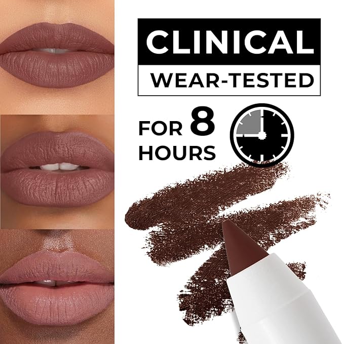 Matte Gel Lip Liner Pencil | Weightless & CreamyTexture - Sharpenable - Longwear & Waterproof - High Pigmented & Flawless Finish - Cruelty-free & Paraben-Free - 412, 1,7g/0.05oz. (Spicy Nude)