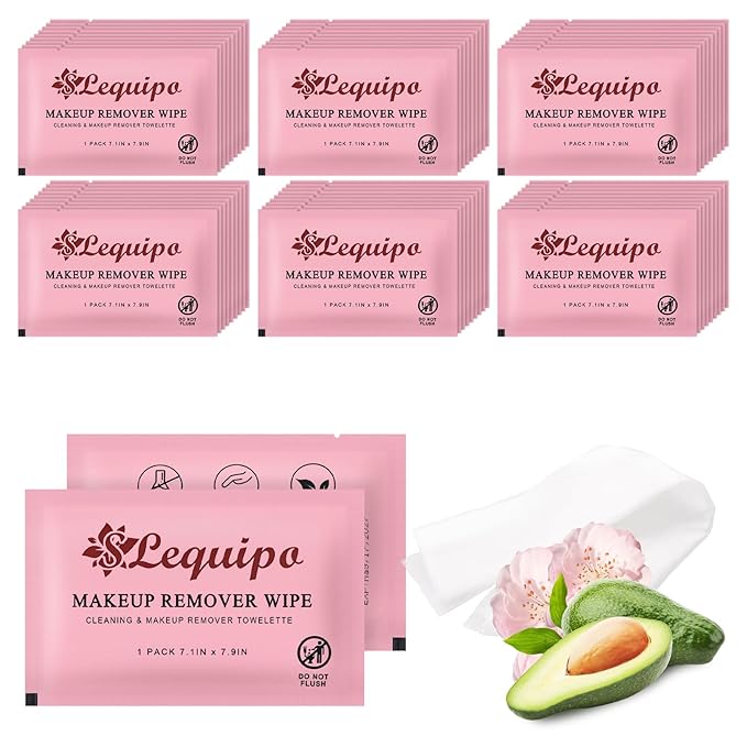 200 pcs Makeup Remover Wipes Bulk Individually Wrapped