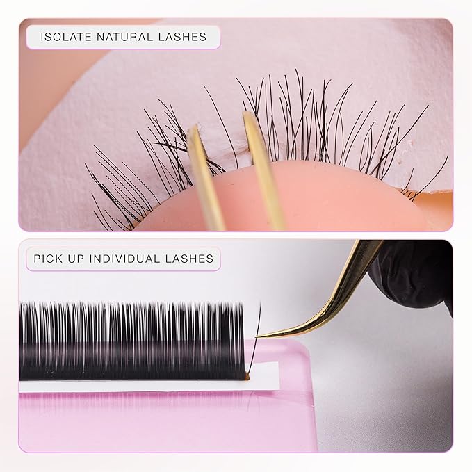 Curacoro Lash Tweezer - Professional & Precision Fiber Tip Grip Lash Tweezers for Eyelash Extensions, Multi Shapes & Purposes Tweezers for Volume, Isolation & Classic Lashes (Galaxy, Lashy and Classy)