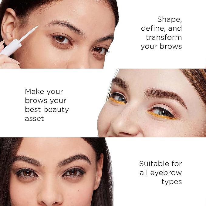 Arches and Halos 2 in 1 Defining Eyebrow Pencil and Powder - Brow Powder with Spoolie Brush - Shape and Fill for Natural Look - Warm Brown - 0.017 oz
