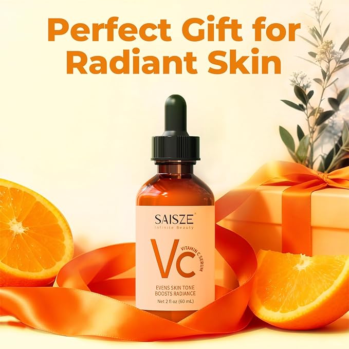 Vitamin C Serum for Face, Valentines Day Gifts for Her, Facial Serum for Dark Spot, Skin Care Gifts for Women, Christmas Stocking Stuffers, Anti Aging with Vitamin C, Hyaluronic Acid, 60ml