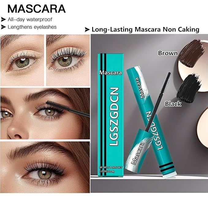 mascara Extensions waterproof sweatproof Long-Lasting black Mascara volume and length voluminous lengthening Defining Washable primer eye makeup No Clumping Black