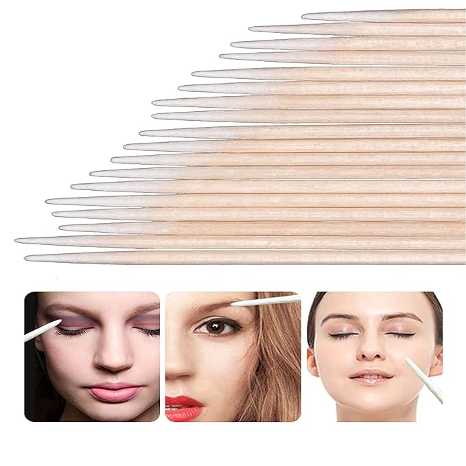 1600 pcs 2.75 Inch Pointed Cotton Swabs Precision Microblading Cotton Tipped