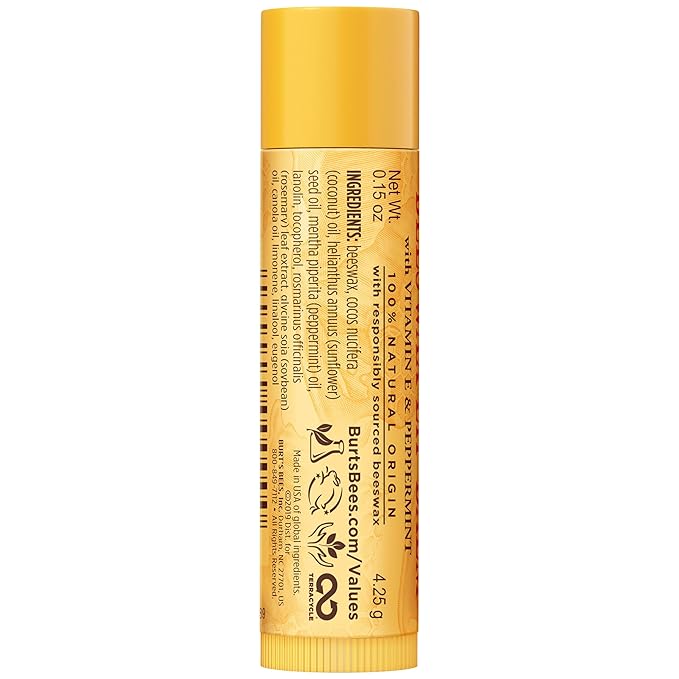 Burt's Bees Back To School Gift Ideas, Lip Balm - Original Beeswax 12 Count Pack in Bulk, Lip Moisturizer With Responsibly Sourced Beeswax, Natural Origin Conditioning Lip Treatment, 12 Tubes, 0.15 oz