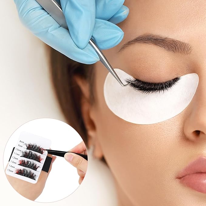False Lash Tray, 4 Pack Lash Holder Lash Tiles for Lash Extension Supplies Eyelash Extension Hand Pallet with Adjustable Wrist Strap False Lash Tray Tools One Size Fits Most Eyelash Extension Holder