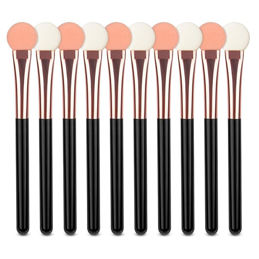 Eyeshadow Applicators Double Sided Sponge Makeup Brushes Reusable 10Pcs Round Foam Eye Shadow Applicator Sticks Brush Set Washable