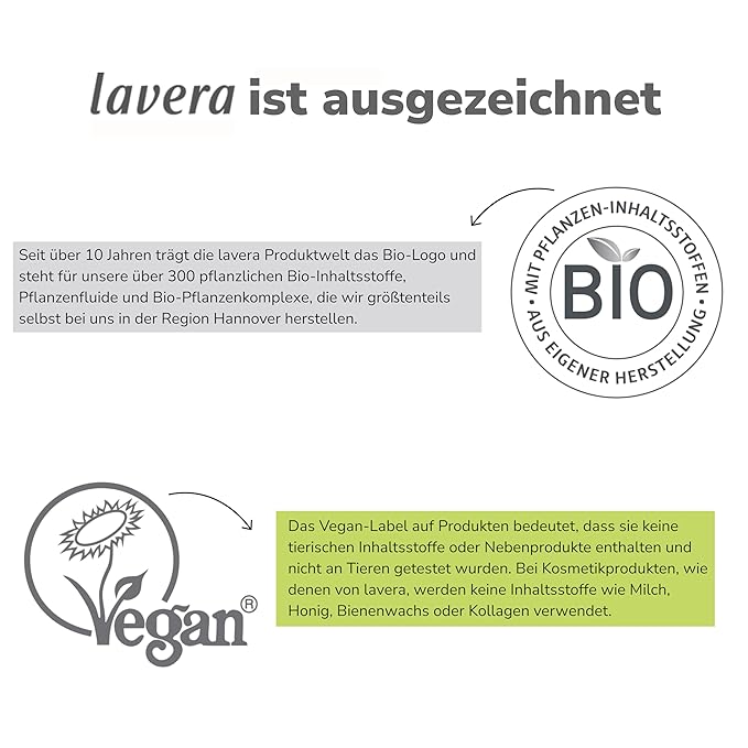 lavera Volume Mascara - Black - Voluminous Mascara with Shea Butter & Sunflower Oil for Lang Lasting Results - Eye Make Up - Black Mascara - PETA Certified - Vegan - Made in Germany - 0.3 Fl Oz
