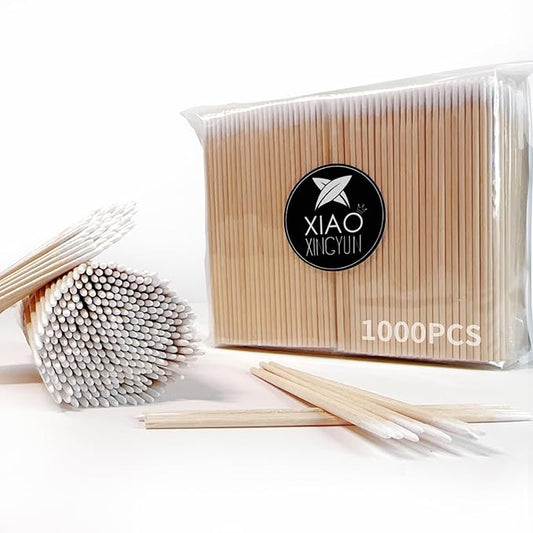 1000PCS Pointed Cotton Swabs - Precision Tip Cotton Swabs - 4 Inch Microblading Cotton Swabs - Microblading Cotton Buds for Eyebrow Eyelash Extensions, Makeup, Nails, Tattoo Permanent Supplies, Craft