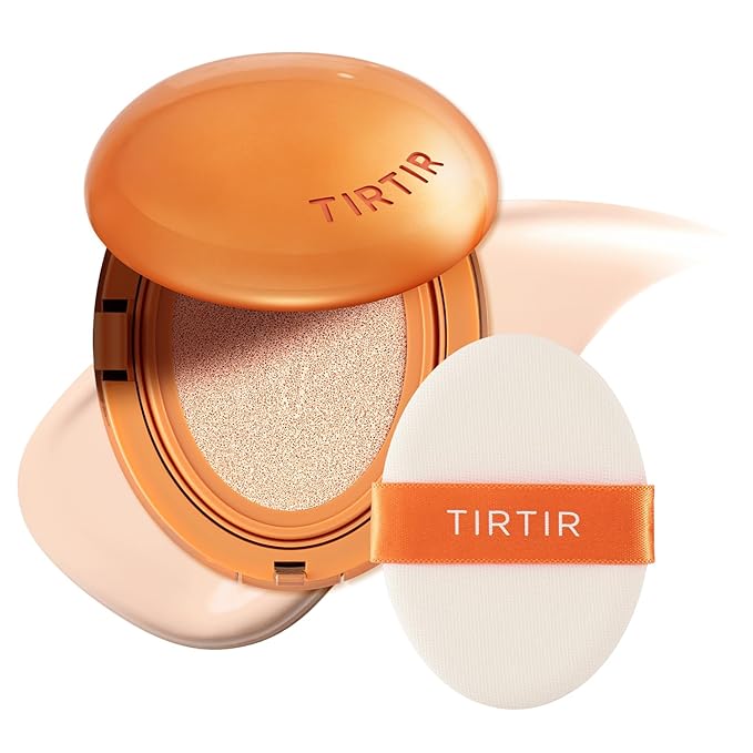 TIRTIR Mask Fit Ai Filter Cushion Foundation | AI-Like Semi-Matte Finish - Up to 72-Hour Medium to Full Coverage Korean Make up Beauty, #15C Pear Porcelain, 0.63 oz
