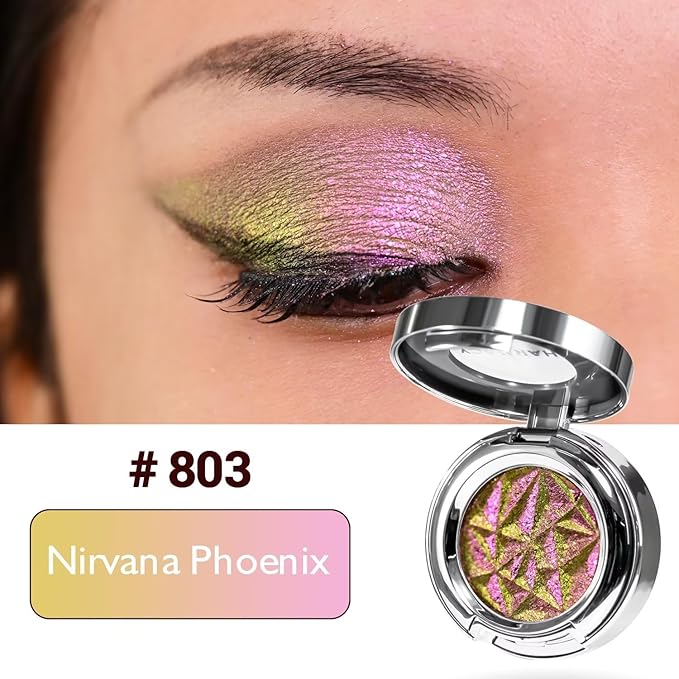 CHARMACY Duochrome Eyeshadow, Insane Shifters Chameleon Eyeshadow, Creates High-Impact, Metallic Eye Looks, 100% Vegan and Cruelty Free (Chameleon-#803, 0.06 Ounce (Pack of 1))