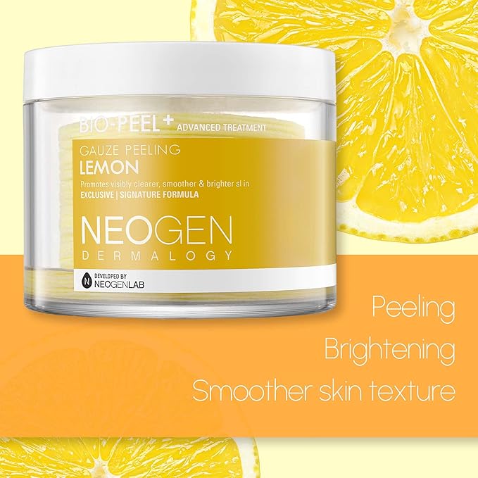 DERMALOGY by NEOGENLAB Bio-Peel Gauze Peeling Pads (Lemon + Green Tea + Wine Set, 30 Count (Pack of 3))
