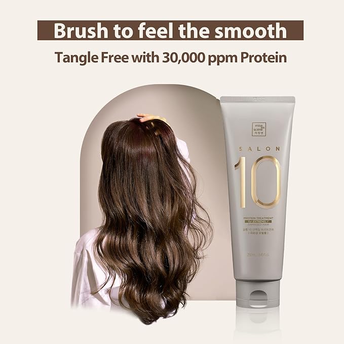 Mise En Scene Salon 10 Protein Treatment for Severe Damaged Hair - Low Porosity Hair Care, Deep conditioner with Floral Fragrance, 10-Second Protein Recover, Korean hairproduct 8.45 Fl. Oz. (250ml)