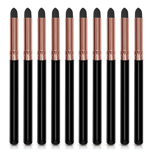 Eyeliner Smudge Brush Pencil Stick Set,10Pcs Professional Sponge Blending Makeup Tool for Eyeshadow and Eyebrow Reusable Applicator