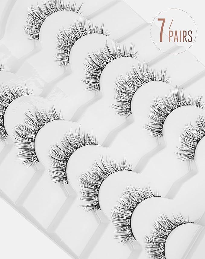 Onlyall Wispy Lashes Natural Flared False Eyelashes Fake Lashes DK28
