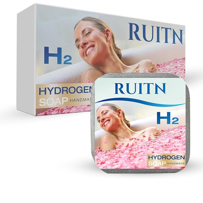 Hydrogen Bath Bar Soaps, H2 Soap Bar with Refreshing Botanical Scent, for Bathing, Washing Face & Hands, Deep Hydration & Anti-Aging for All Skin Types,Hydrogen-rich Face Soap 2 Bars