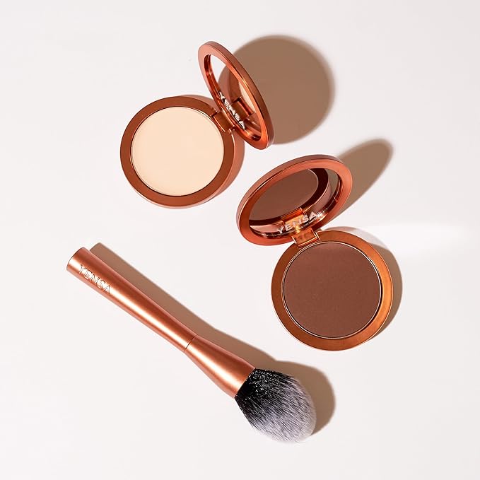 YENSA Super Serum Silk Powder Foundation - Matte Foundation Makeup to Blur and Smooth Pores - Provides a Radiant and More Even Skin Tone for a Natural, Healthy Glow - Fair 3 (0.35 oz)