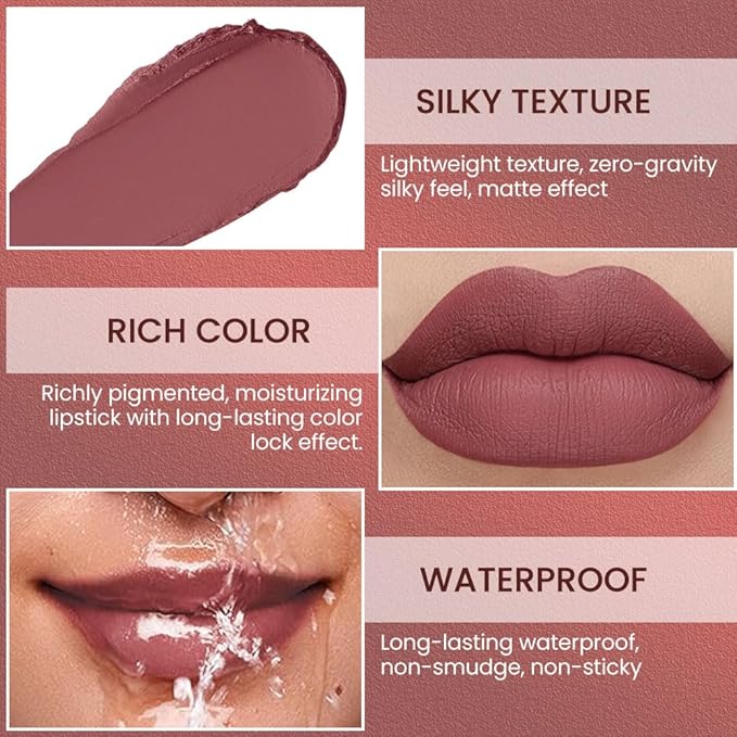 Matte Lip Liner – Sharpenable, Professional Waterproof & Smudge-Proof, Velvet Matte, Long-Lasting Color Lock, Daily Wear, Ideal for Bold & Chic Makeup Looks, Maroon (Shade 03)